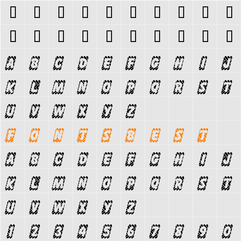 Skidz Character Map