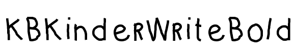 KBKinderWriteBold Font Image