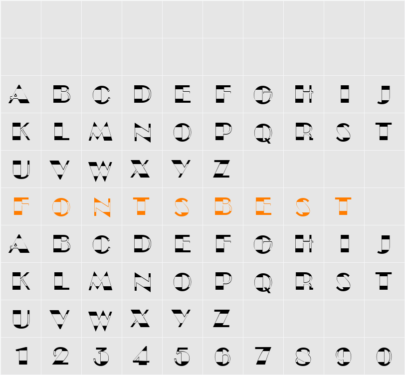 a_BentoB&W Character Map