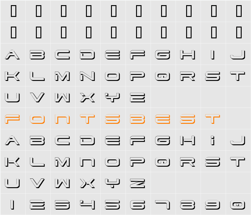 Dodger Shadow Character Map