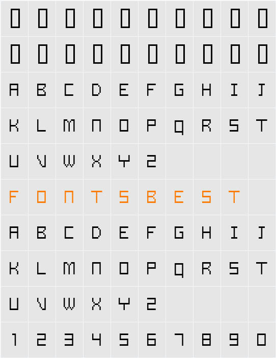 Samson Light Character Map