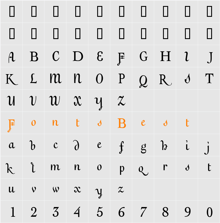 Julia Character Map