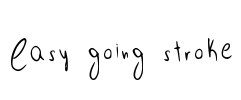 Easy going stroke Font Image