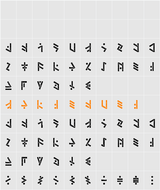 Temphis Dirty Character Map