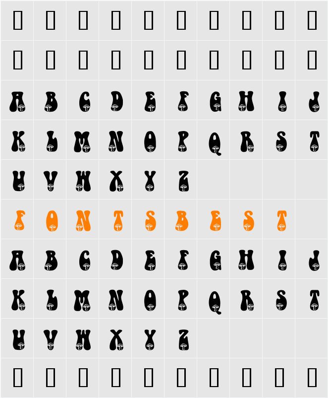 KR Shroom Character Map