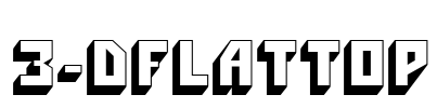 3-DFlattop Font Image