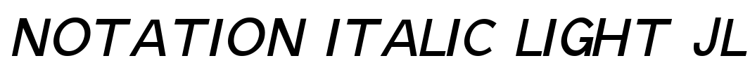 Notation Italic Light JL