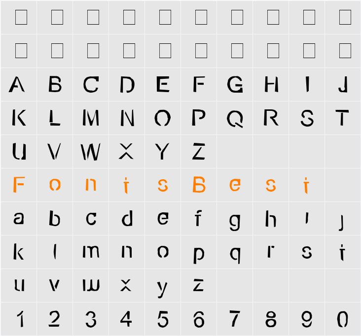 Eco-Files Rough Character Map