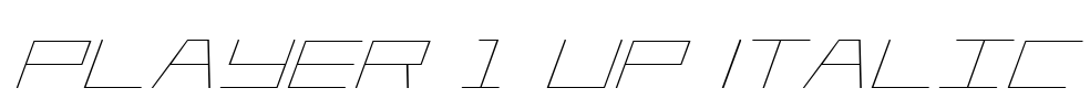 Player 1 Up Italic