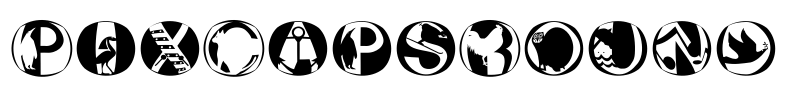 PixCapsRound Font Image