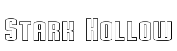 Stark Hollow Font Image