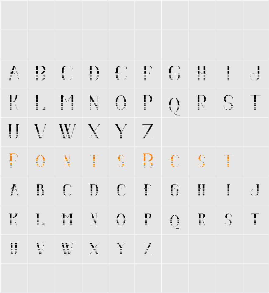 Senandung Malam Gradient Character Map