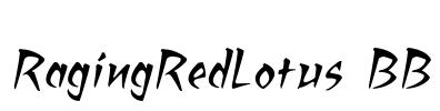 RagingRedLotus BB Font Image