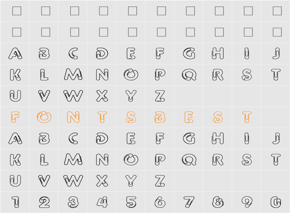 Paper Clip Wd Character Map