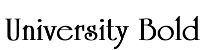 University Bold Font Image