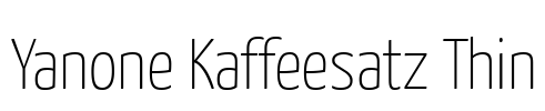 Yanone Kaffeesatz Thin