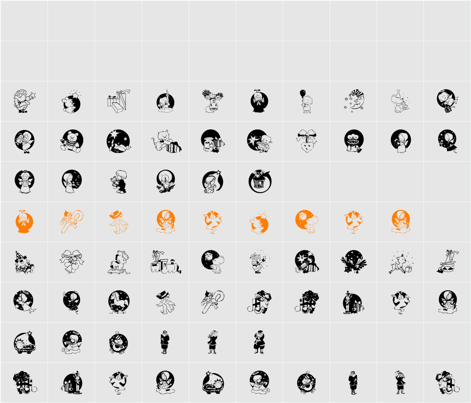 XmasPromotionsSymbols Character Map