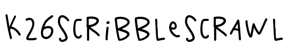 K26ScribbleScrawl Font Image