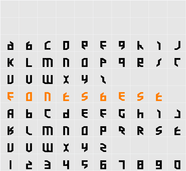 Valkyrie ExpBold Character Map