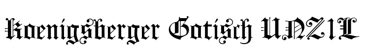 Koenigsberger Gotisch UNZ1L Font Image