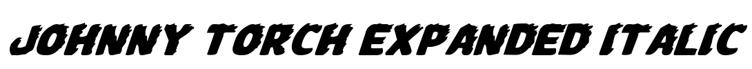Johnny Torch Expanded Italic Font Image