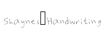 Shaynes_Handwriting