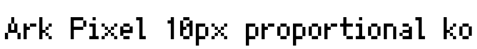 Ark Pixel 10px proportional ko