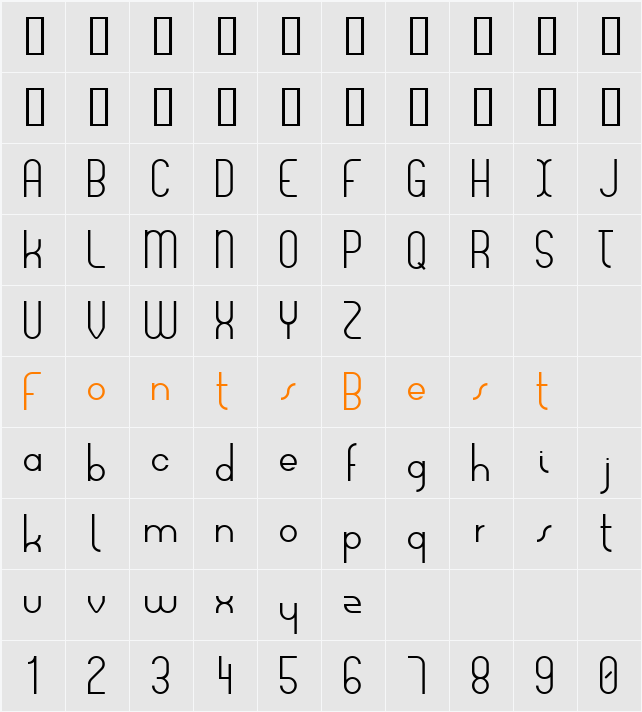 495-CAI978 Character Map