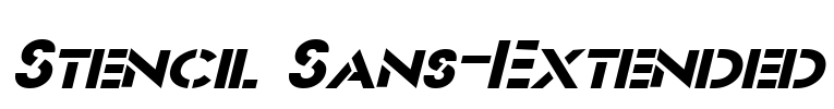 Stencil Sans-Extended Font Image
