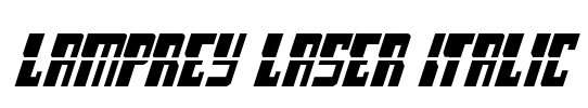 Lamprey Laser Italic Font Image