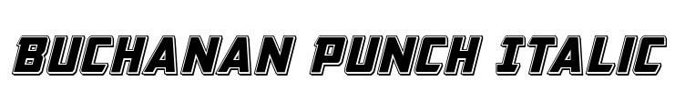 Buchanan Punch Italic Font Image