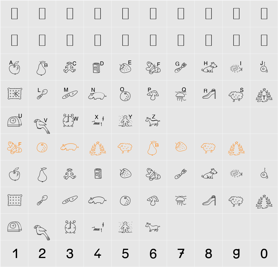 SP Anlaut4 Character Map