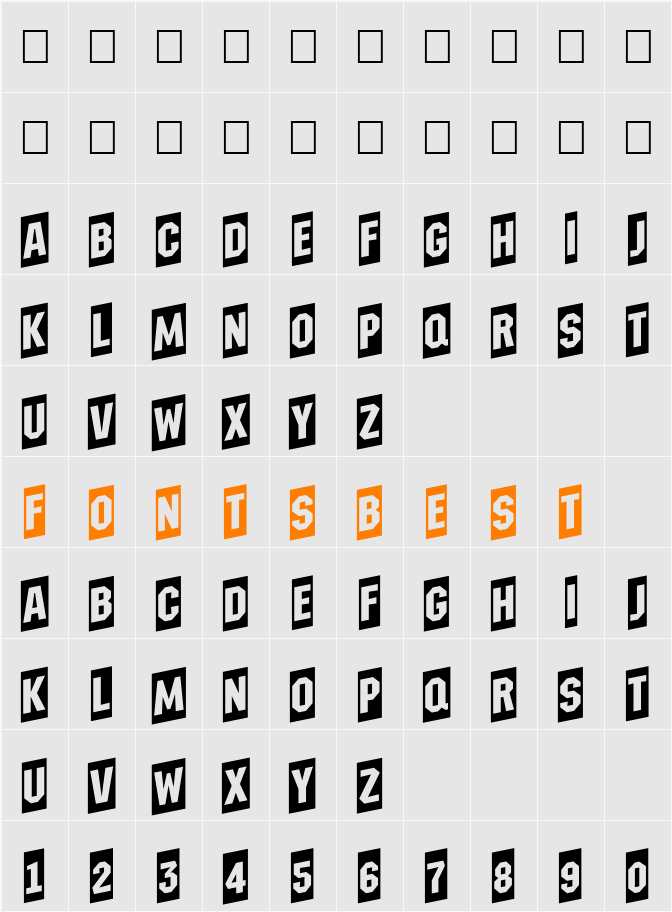 a_MachinaNovaCmUp Character Map