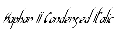 Xaphan II Condensed Italic Font Image
