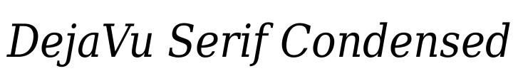 DejaVu Serif Condensed