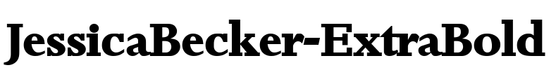 JessicaBecker-ExtraBold Font Image
