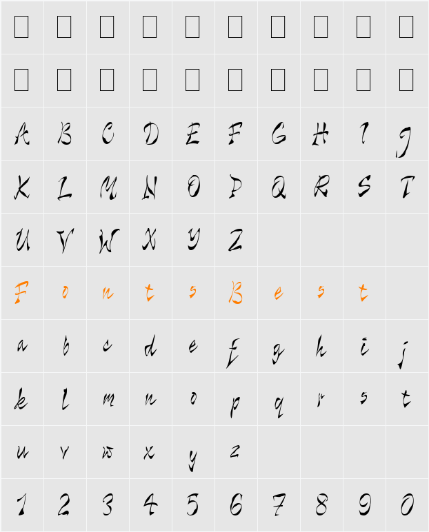 Wild Thing LET Character Map