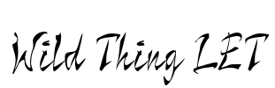 Wild Thing LET Font Image