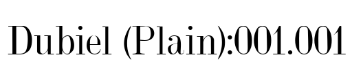 Dubiel (Plain):001.001 Font Image