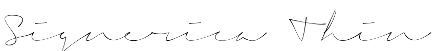 Signerica Thin Font Image