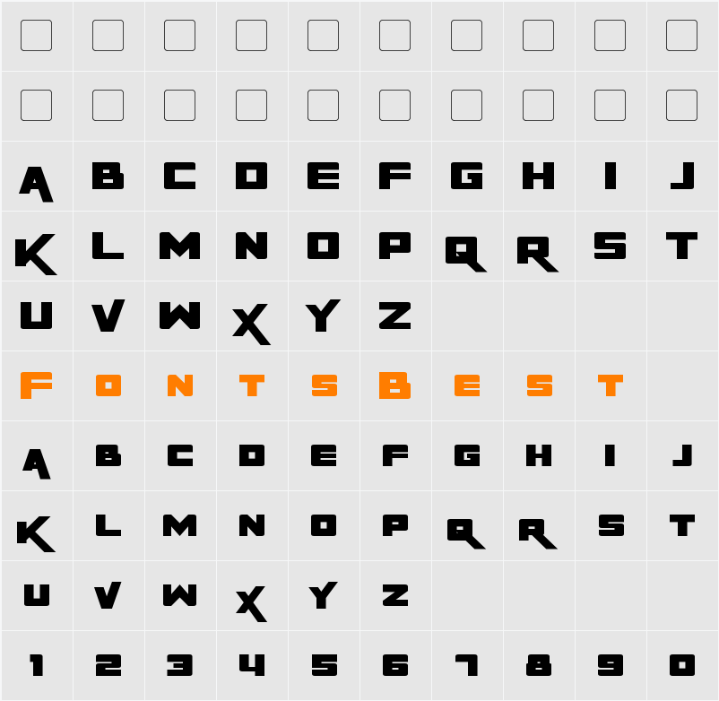 Rapier Zero Character Map