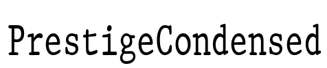 PrestigeCondensed Font Image