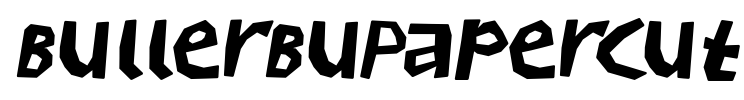BullerBuPapercut Font Image