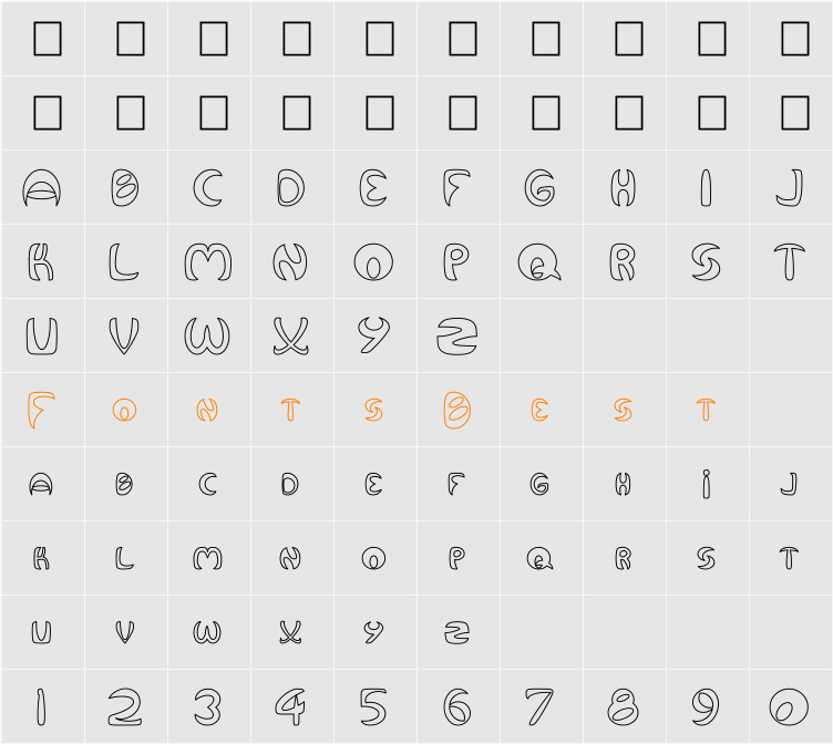 Qurve Hollow Character Map