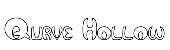 Qurve Hollow Font Image