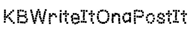 KBWriteItOnaPostIt Font Image