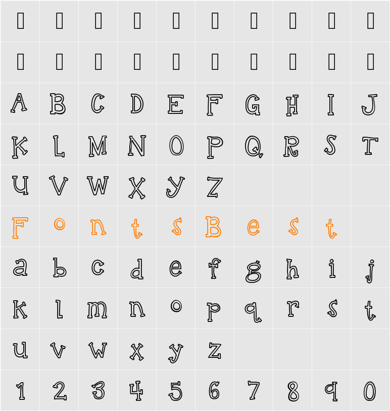 KBTalkingLoudly Character Map