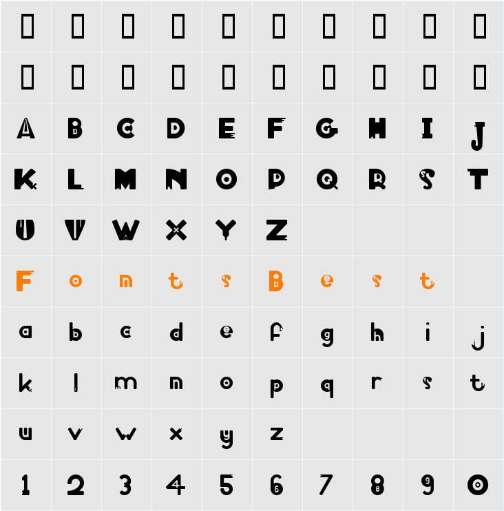 Underlapped Character Map