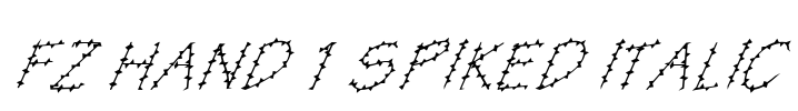 FZ HAND 1 SPIKED ITALIC
