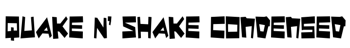 Quake & Shake Condensed Font Image